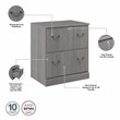 UrbanPro L Shaped Desk with Storage Set in Modern Gray - Engineered Wood