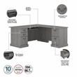 UrbanPro L Shaped Desk with Storage Set in Modern Gray - Engineered Wood
