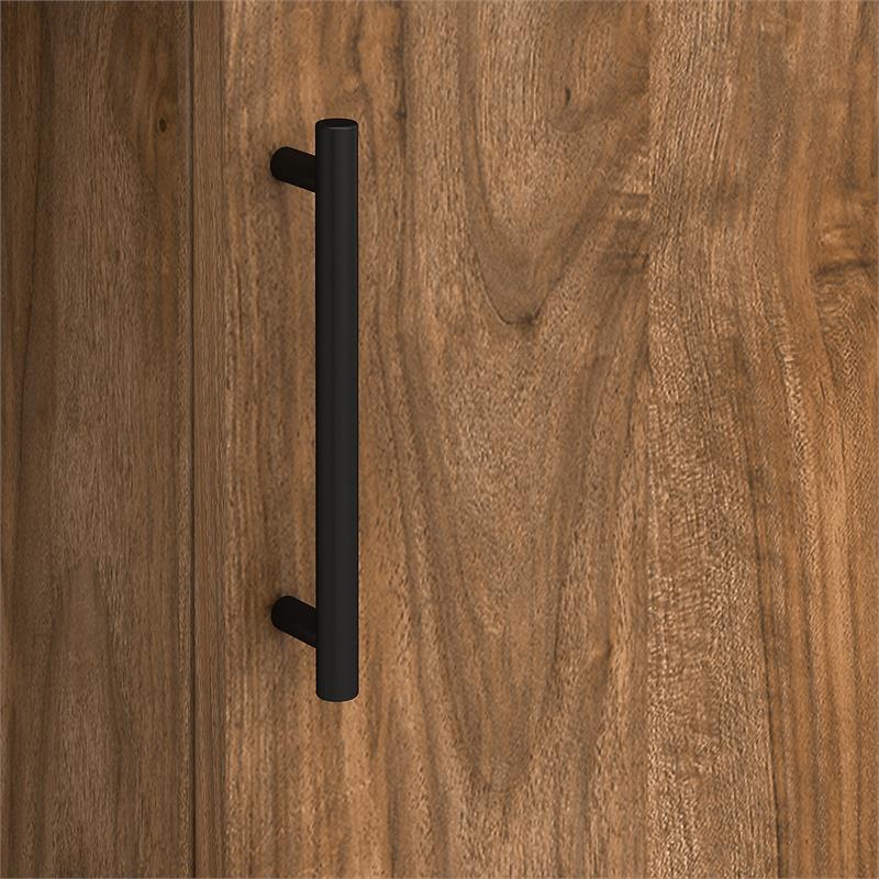 UrbanPro 60W L Shaped Desk with Storage in Fresh Walnut - Engineered Wood