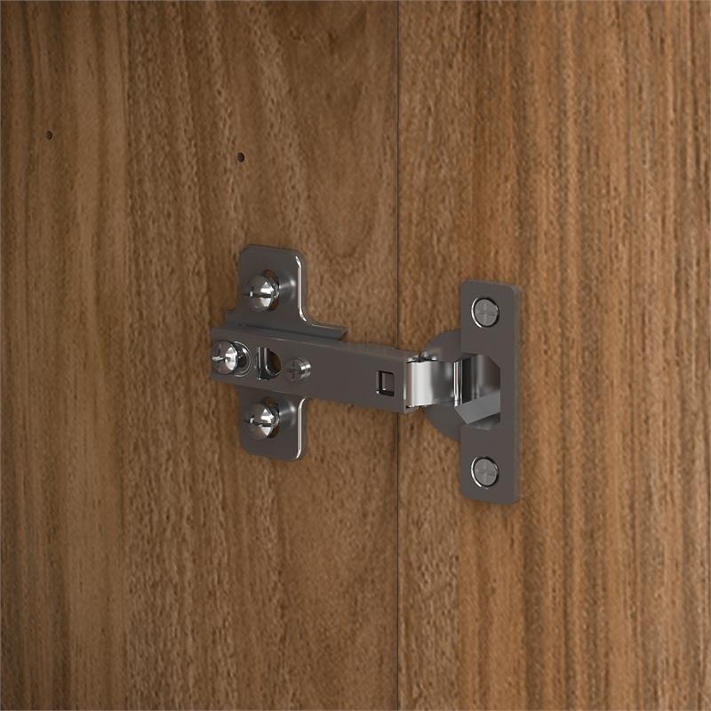 UrbanPro 60W L Shaped Desk with Storage in Fresh Walnut - Engineered Wood