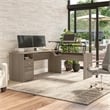 UrbanPro 72W 3 Position Sit to Stand L Desk in Ash Gray - Engineered Wood