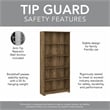 UrbanPro Engineered Wood L Shaped Desk with Hutch and Bookcase in Reclaimed Pine