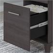 UrbanPro 60W Desk with File Cabinet and Bookcase in Storm Gray - Engineered Wood