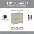 UrbanPro L Desk with Hutch and File Cabinet in Linen White Oak - Engineered Wood