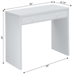 Urbanpro Contemporary 36-inch Desk with Drawer in White Wood Finish