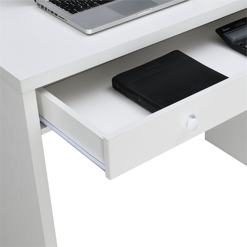 Urbanpro Contemporary 36-inch Desk with Drawer in White Wood Finish