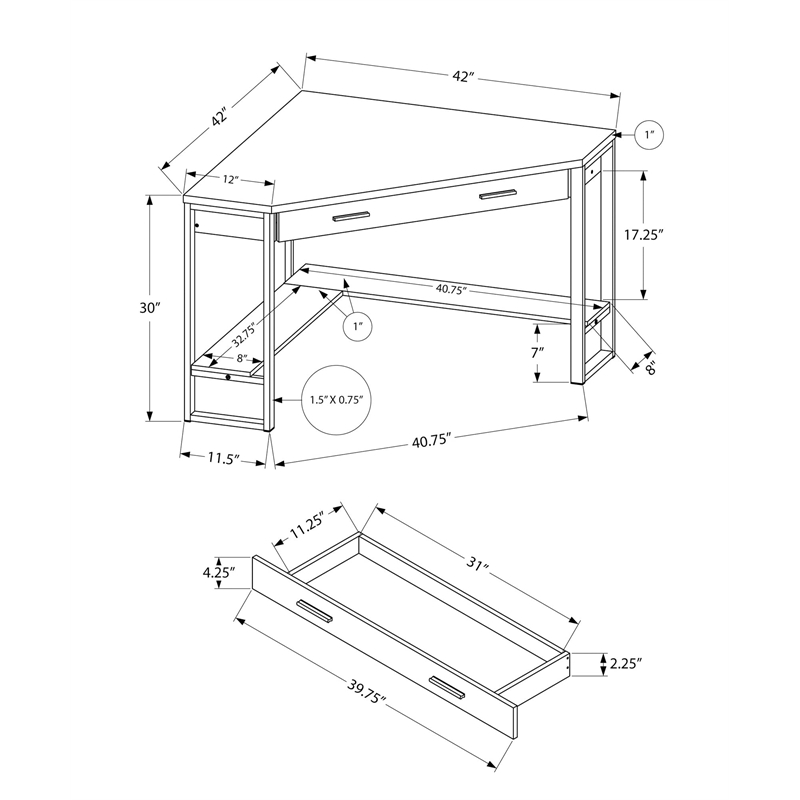 UrbanPro Computer Desk Home Office Corner 42