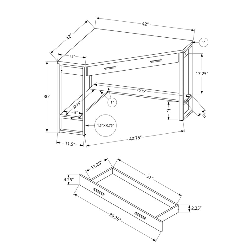 UrbanPro Computer Desk Home Office Corner 42