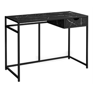 UrbanPro Computer Desk Home Office Laptop 42&quotL Work Metal Black Marble Look