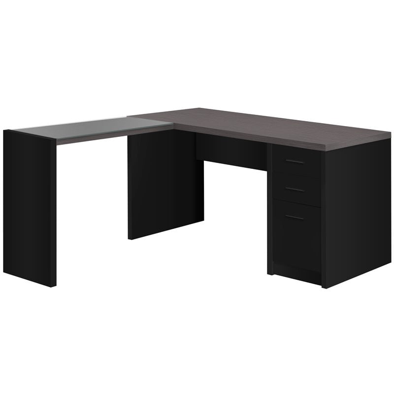UrbanPro Computer Desk Home Office Corner L Shape Work Laptop Laminate Black