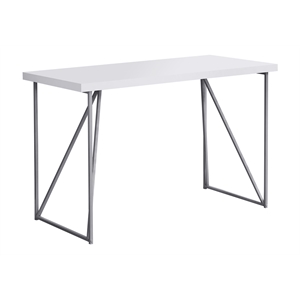 UrbanPro Computer Desk Home Office Laptop 48&quotL Work Metal Laminate White Gray