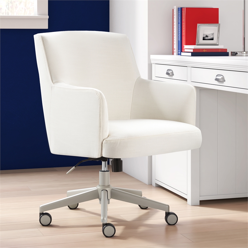 UrbanPro Modern / Contemporary Belmont Home Office Chair Ivory Fabric