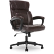 UrbanPro Upholstered Modern Faux Leather Office Chair in Brown