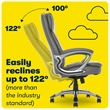 UrbanPro Modern Big and Tall Executive Office Chair Gray Bonded Leather