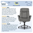 UrbanPro Modern Big and Tall Executive Office Chair Gray Bonded Leather