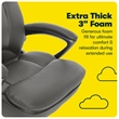 UrbanPro Modern Big and Tall Executive Office Chair Gray Bonded Leather