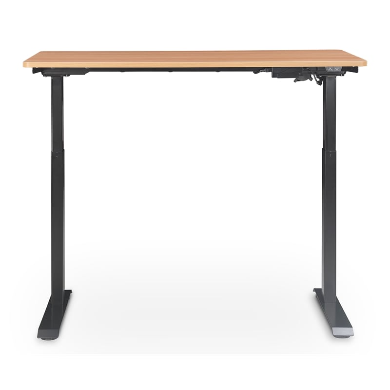UrbanPro Electric Height Adjustable Standing Desk Light Brown