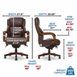 UrbanPro Upholstered Faux Leather Executive Office Chair in Chestnut Brown