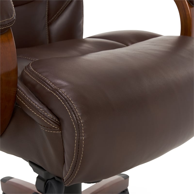 UrbanPro Upholstered Faux Leather Executive Office Chair in Chestnut Brown
