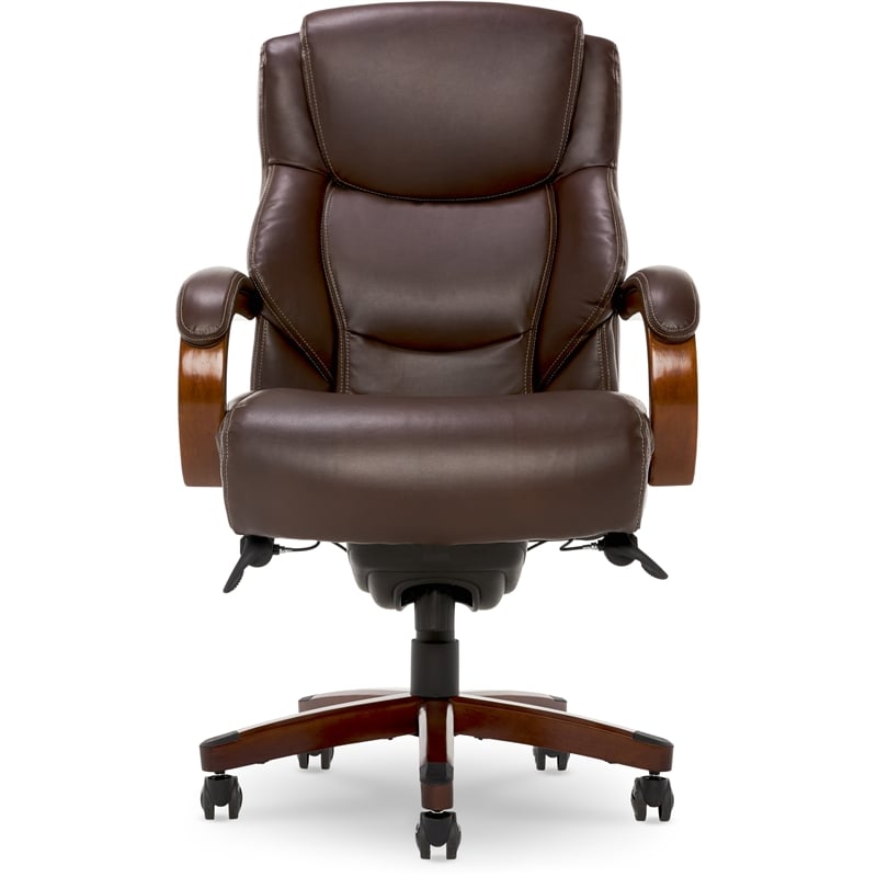 UrbanPro Upholstered Faux Leather Executive Office Chair in Chestnut Brown