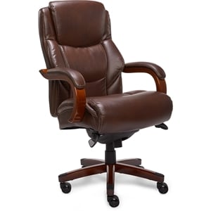 UrbanPro Upholstered Faux Leather Executive Office Chair in Chestnut Brown