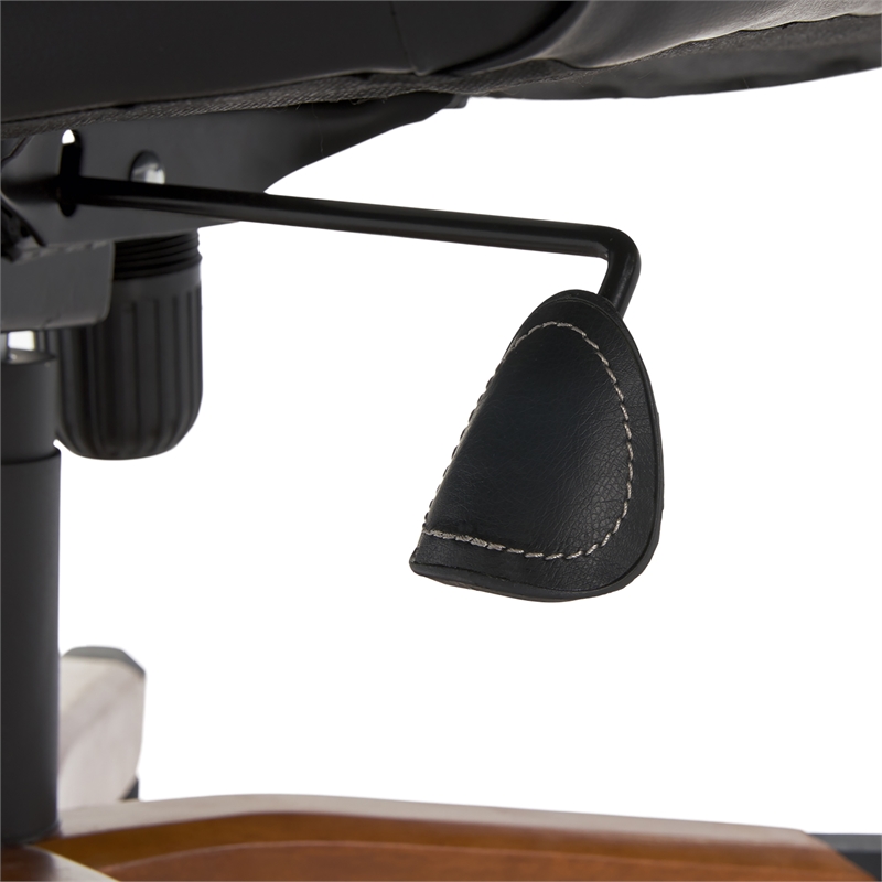 UrbanPro Conway Big and Tall Executive Office Chair with Wood Accents Black