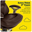 UrbanPro Modern Faux Leather Executive Office Chair with Casters in Brown