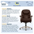 UrbanPro Modern Faux Leather Executive Office Chair with Casters in Brown