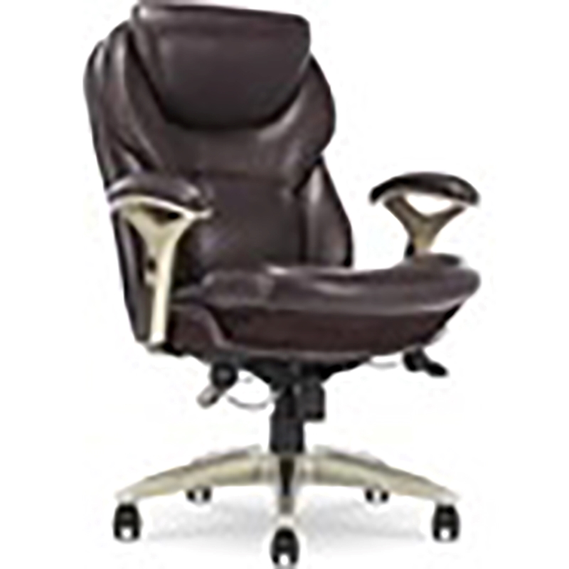 UrbanPro Modern Faux Leather Executive Office Chair with Casters in Brown