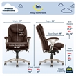 UrbanPro Modern Faux Leather Executive Office Chair with Casters in Brown