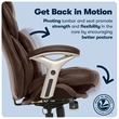 UrbanPro Modern Faux Leather Executive Office Chair with Casters in Brown