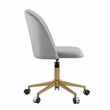 UrbanPro Modern Metal Office Desk Chair in Light Gray Finish