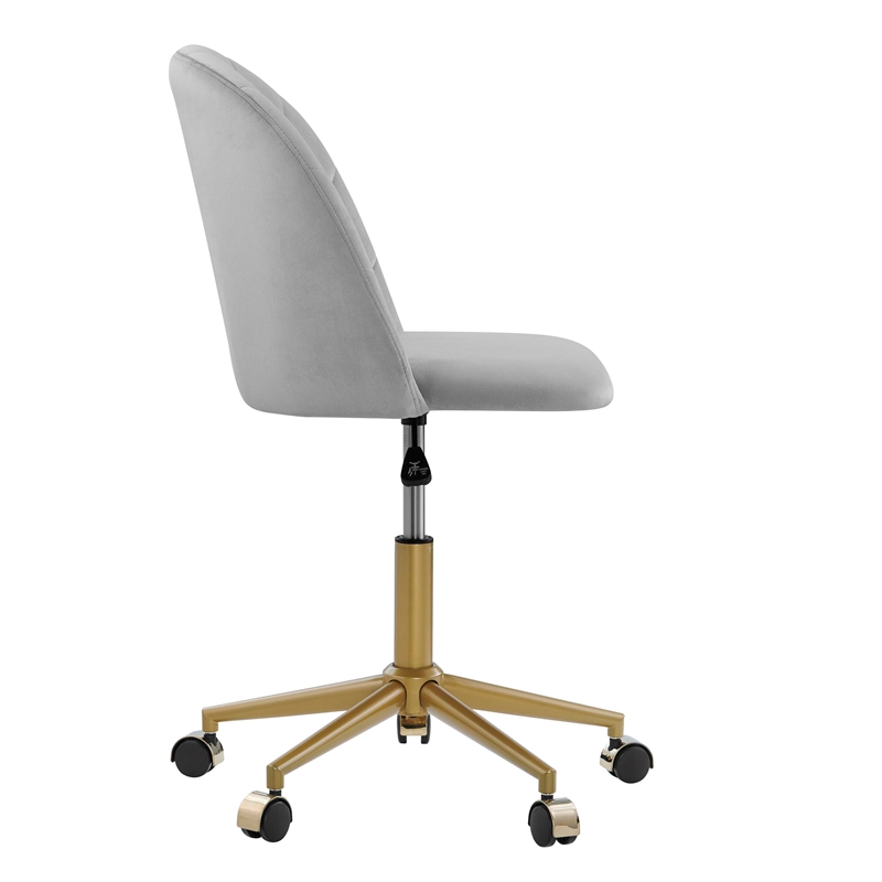 UrbanPro Modern Metal Office Desk Chair in Light Gray Finish