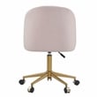 UrbanPro Modern Metal Office Desk Chair in Blush Pink Finish