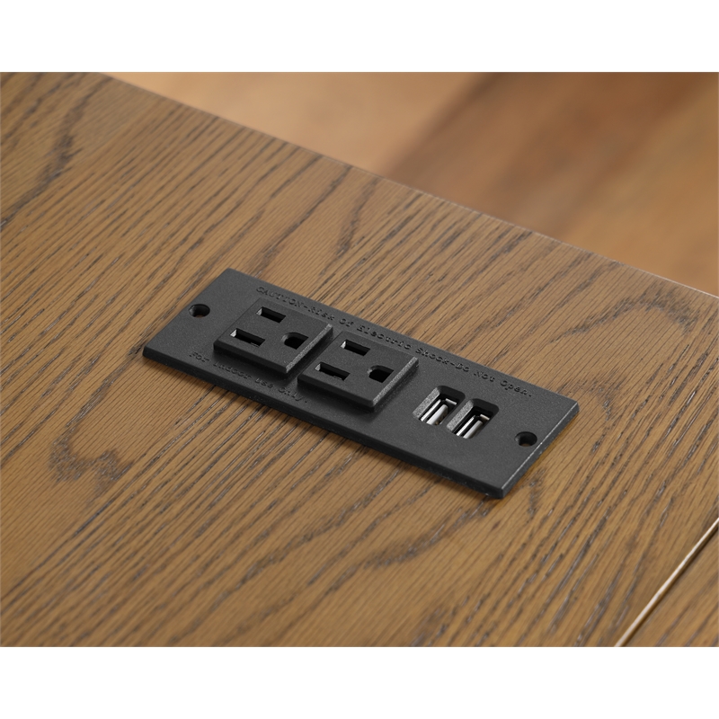 UrbanPro Traditional L-shaped Wooden Desk in Brown Oak Finish