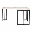 UrbanPro Modern Wood Corner Computer Desk with USB in White