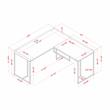 UrbanPro Modern Wood Corner Computer Desk with USB in White