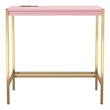 UrbanPro Modern Wood Writing Desk with USB Port in Pink Finish