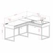 UrbanPro Modern Wood 2-Piece Writing Desk Set in White Finish