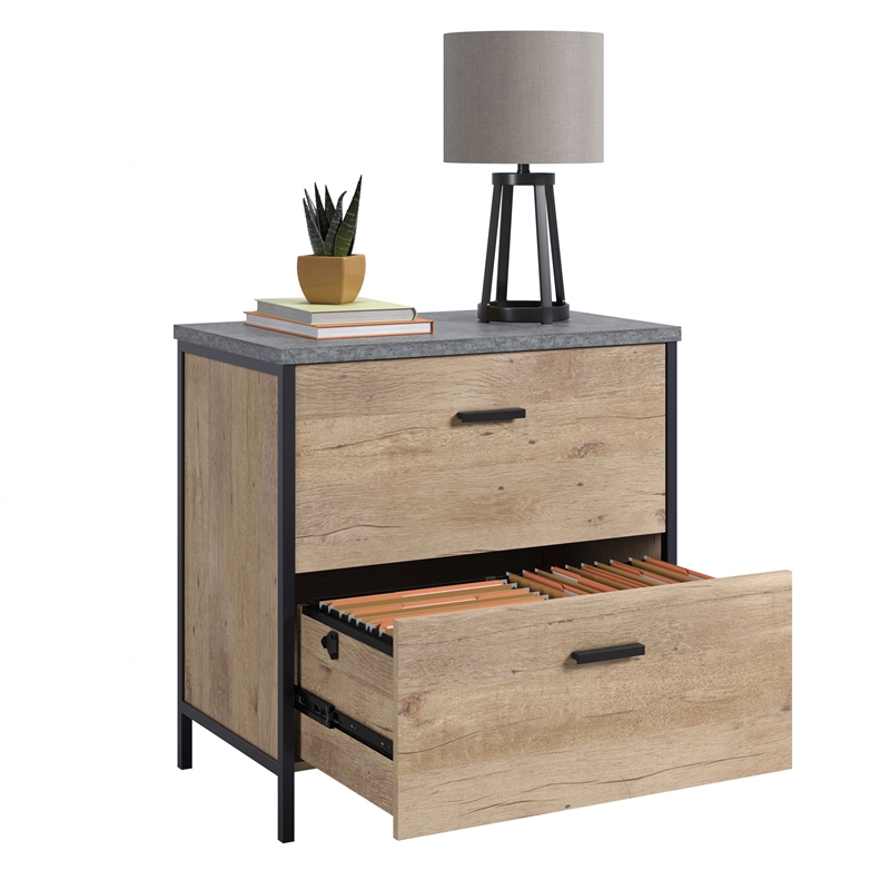 UrbanPro Modern Engineered Wood Lateral File in Prime Oak Finish