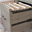 UrbanPro Modern Engineered Wood / Metal L-Desk in Mystic Oak Finish