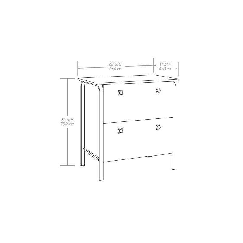 UrbanPro Modern Engineered Wood Lateral File in Etched Oak Finish