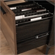 UrbanPro Modern Engineered Wood and Metal L-Desk in Brew Oak