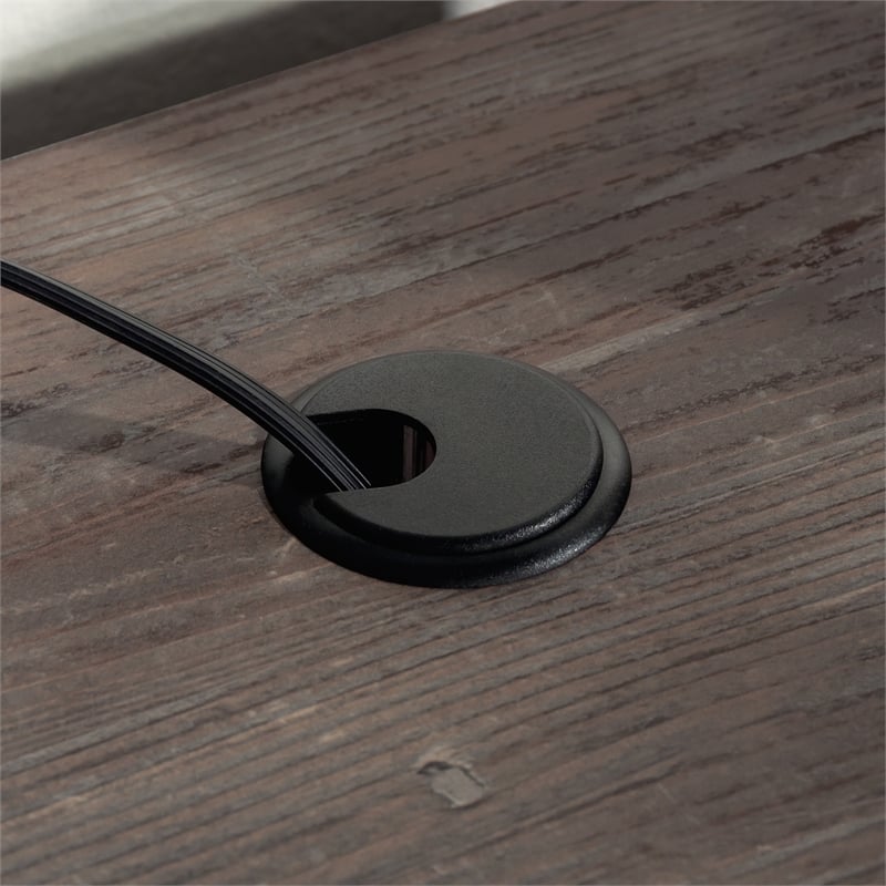 UrbanPro Modern Engineered Wood Computer Desk in Pebble Pine / Brown