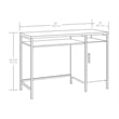 UrbanPro Modern Engineered Wood and Metal Desk in Rich Walnut