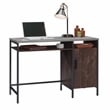 UrbanPro Modern Engineered Wood and Metal Desk in Rich Walnut