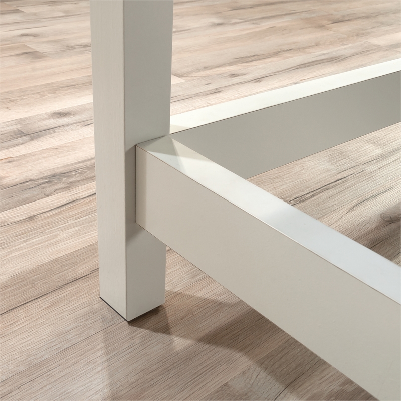 UrbanPro Modern Engineered Wood L-Shaped Desk in White Finish