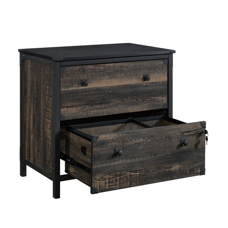UrbanPro Modern Engineered Wood / Metal Lateral File in Carbon Oak