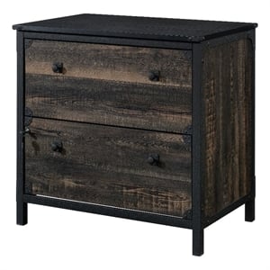 UrbanPro Modern Engineered Wood / Metal Lateral File in Carbon Oak