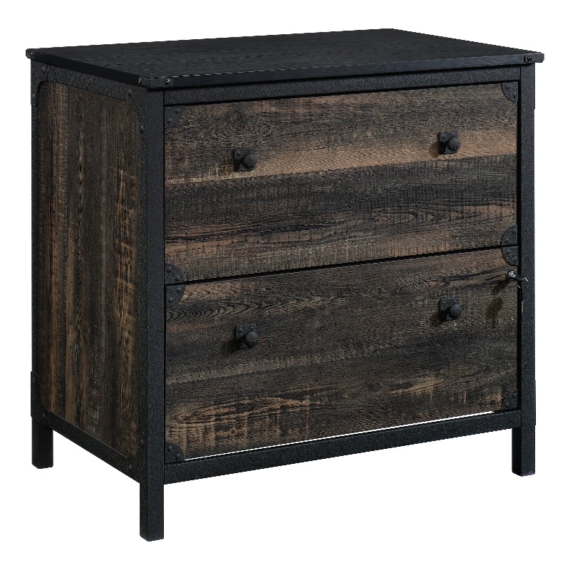 UrbanPro Modern Engineered Wood / Metal Lateral File in Carbon Oak